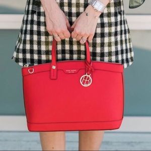 Henri Bendel West 57th Satchel RED